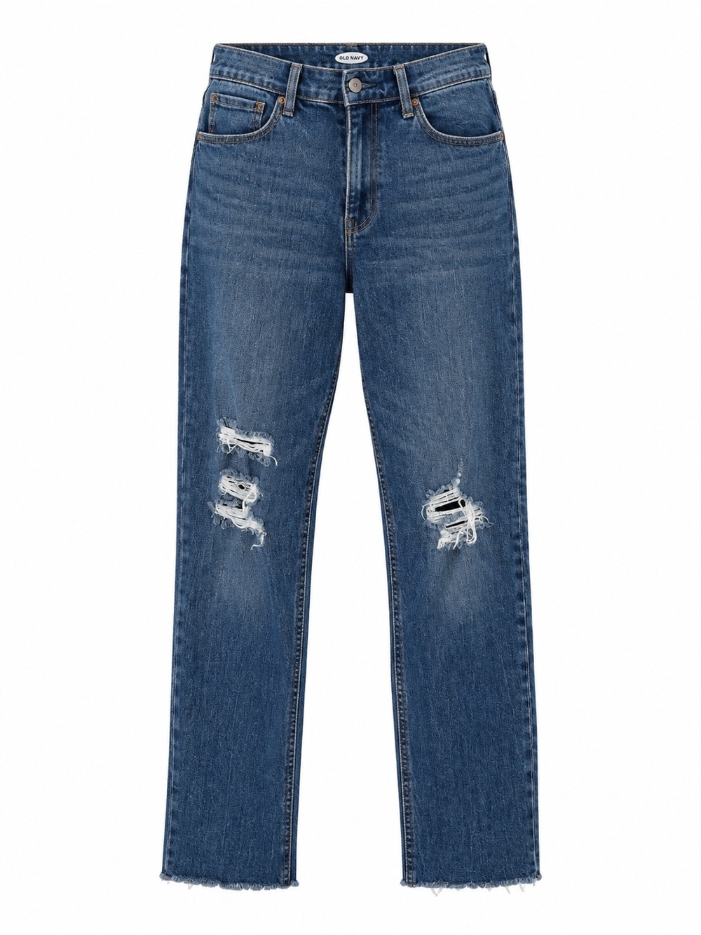 Old Navy Dark Blue Boyfriend Distressed Jeans